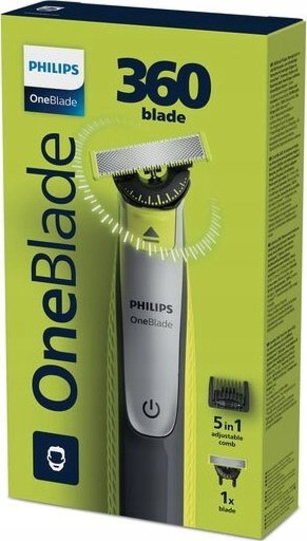 Philips OneBlade QP2734/23 Τρίμερ Προσώπου & Σώματος, Λεπίδα 360, Χτένα 5-σε-1, Αυτονομία 60 λεπτών