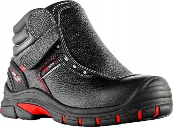 Trzewiki ochronne VM FOOTWEAR Bolton 5080-S3L, rozm. 43, czarno-czerwone
