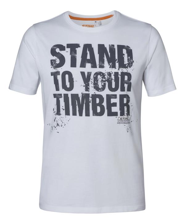 T-shirt SZ L "STAND TO YOUR TIMBER" μαύρο