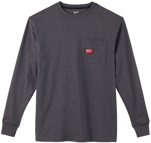 T-shirt με τσέπη μακρυμάνικο - γκρι, μέγεθος S WTLSG-S