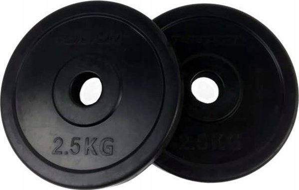 Tunturi Gumuoti svamenys TUNTURI 0,5-20kg (Svoris: 2 x 2.5kg)