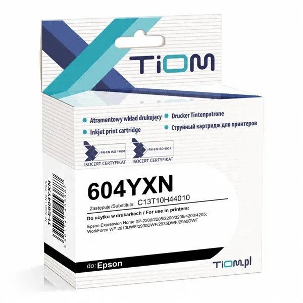 Μελάνι Tiom για Epson 604YXN (C13T10H44010) - Κίτρινο, 12ml, 350 Σελίδες