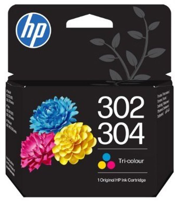 HP 302/304 Ink Cartridge Tri-Color, Γνήσιο Μελάνι για Εκτυπωτές DeskJet, Envy, OfficeJet, 100 Σελίδες - B7RT6AE