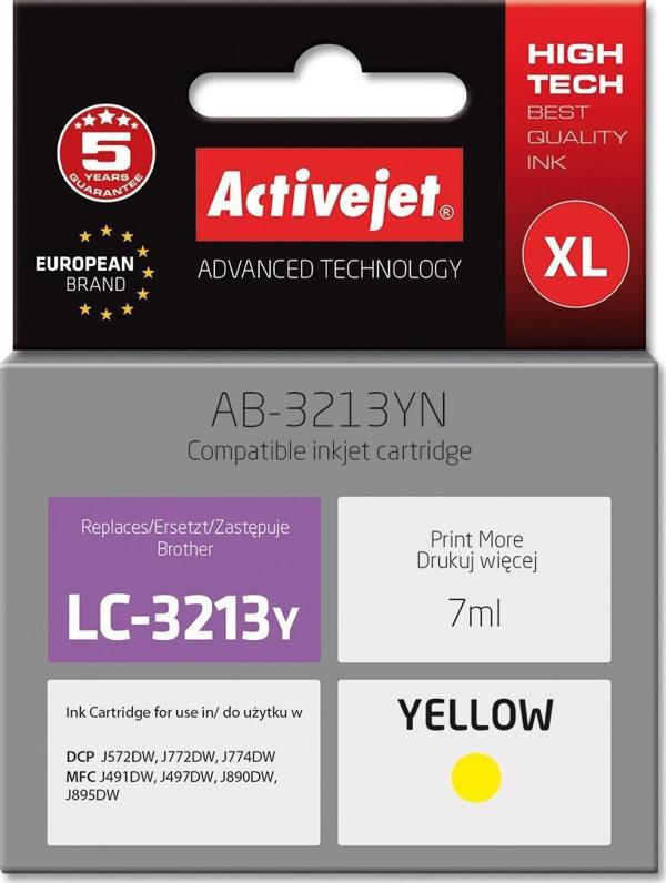 Μελάνι Activejet AB-3213YN (αντίστοιχο Brother LC3213Y| Supreme| 7 ml| κίτρινο)