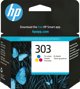 HP 303 Γνήσιο Δοχείο Μελάνης Tri-Color – Κυανό, Ματζέντα, Κίτρινο – 165 Σελίδες