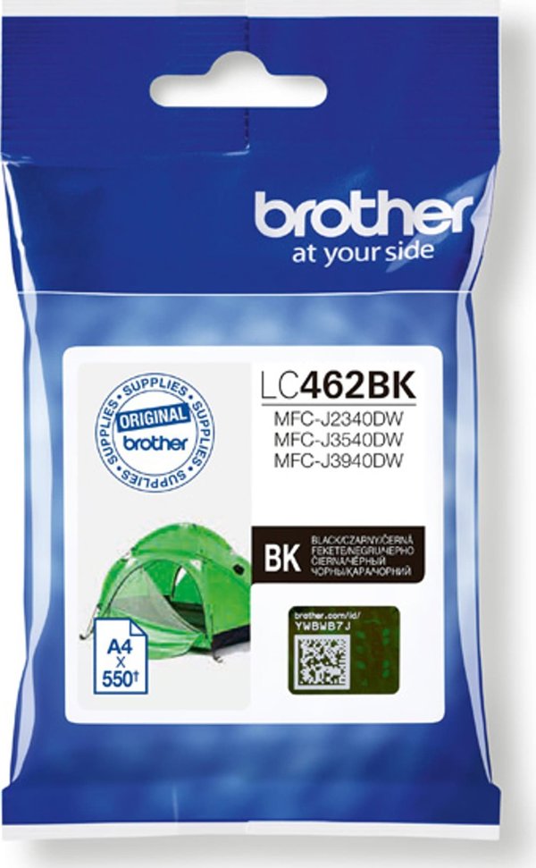 Brother LC-462BK Αυθεντικό Μελάνι Inkjet Μαύρο για Brother MFC-J2340DW, MFC-J3540DW, MFC-J3940DW