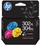 HP 302XL/304XL Ink Cartridge Τρίχρωμο (Cyan, Magenta, Yellow) - Original, High Yield - 300 Σελίδες