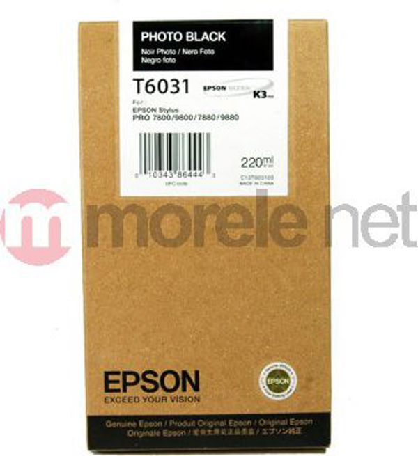 Μελάνι Epson Μαύρο φυσίγγιο Stylus για 7800/7880/9800/9880 φωτογραφία (220ml) (C13T603100)