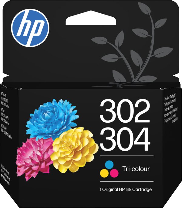 HP 302/304 Original Ink Cartridge, Έγχρωμο Μελάνι Εκτυπωτή (Tri-color)
