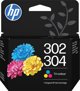 HP 302/304 Original Ink Cartridge, Έγχρωμο Μελάνι Εκτυπωτή (Tri-color)