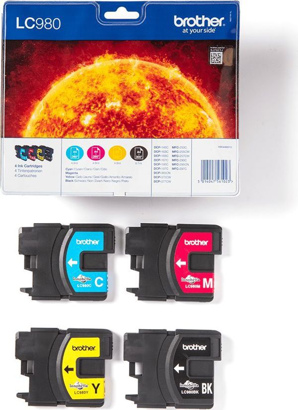 Tusz Brother Tusz Brother Zestaw tuszy CMYK LC-980VALBP [outlet]