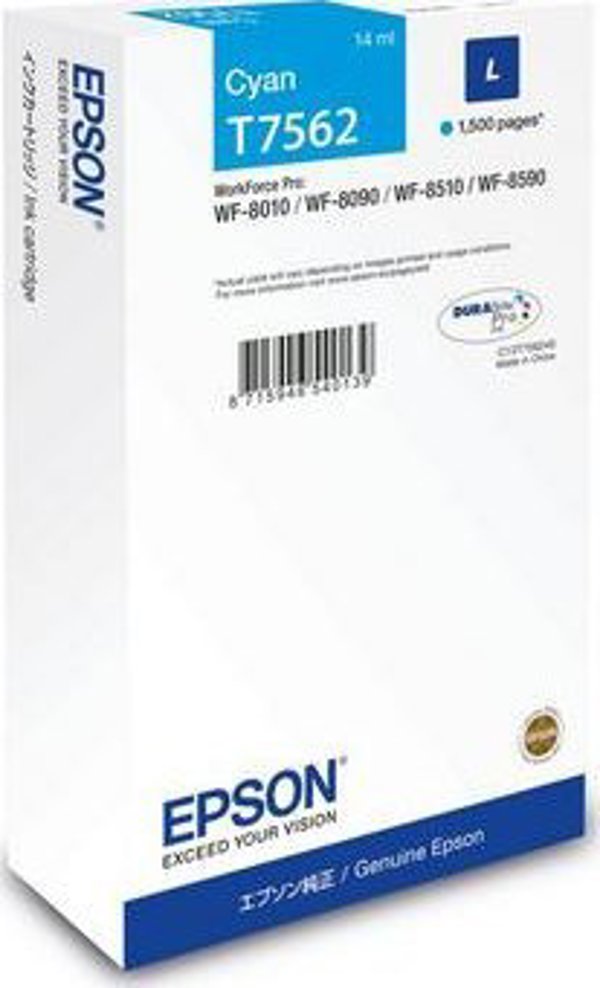 Tusz Epson Epson oryginalny ink / tusz C13T75624N, T7562, L, cyan, 1500s, 14ml, 1szt