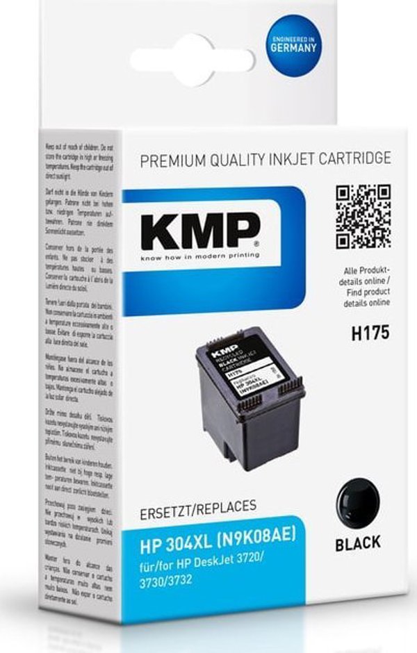 Μελάνι KMP H175BX Συμβατό για HP AMP 130, Deskjet 26XX, 37XX, ENVY 50XX - Μαύρο