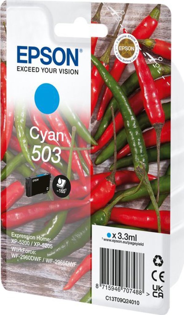 Tusz Epson Epson Atrament/503 Chillies 3.3ml CY