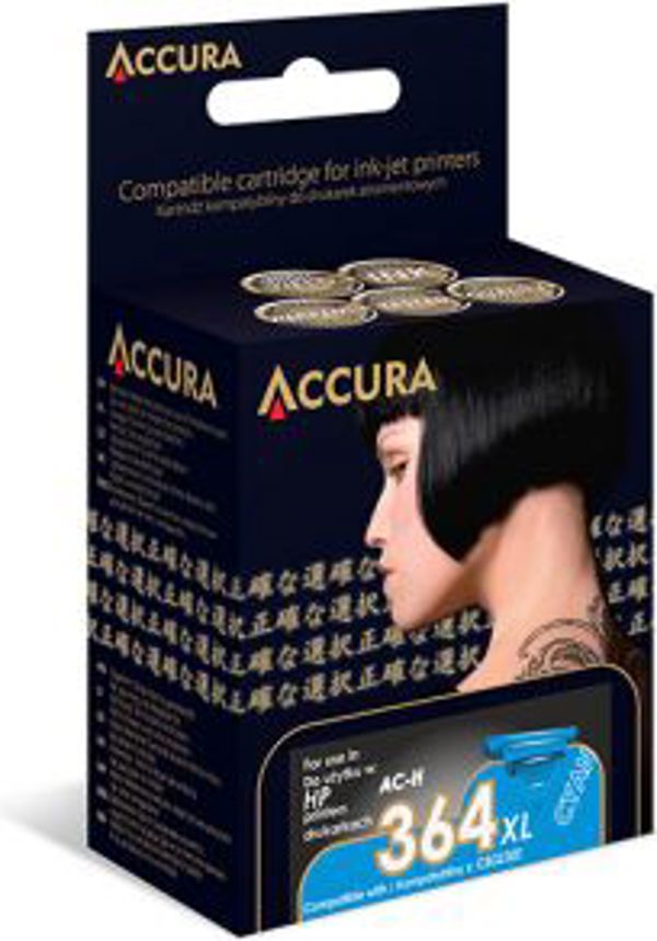 Tusz Accura Tusz AC-H364XLC re. / HP 364XL (Cyan)