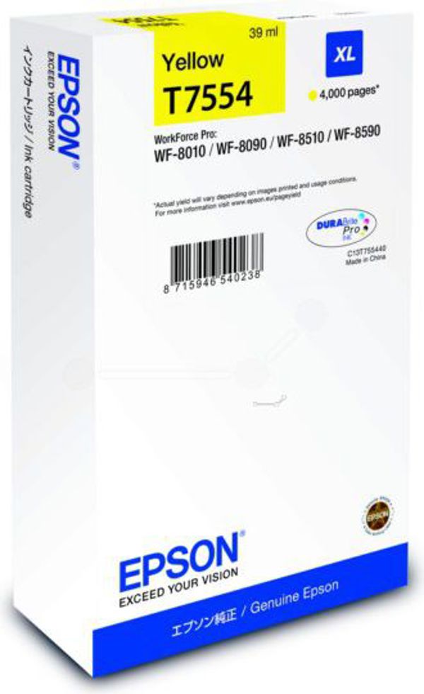 Tusz Epson tusz T7554XL / C13T755440 (yellow)
