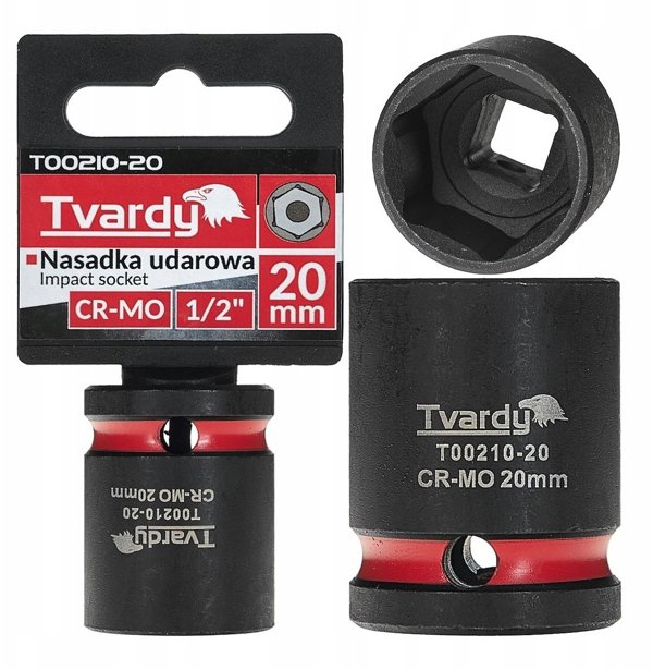 Tvardy Κρουστική Υποδοχή 1/2" 6-γωνη 20mm από Ατσάλι CR-MO