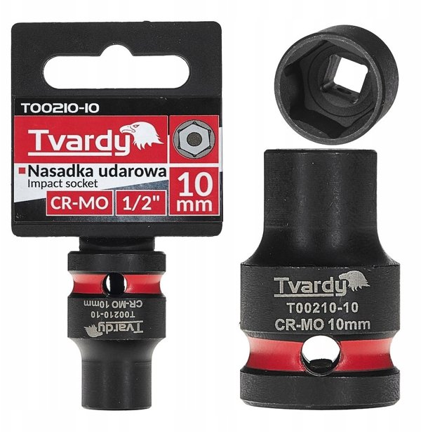Tvardy Κεφαλή Κρουστική 1/2" 10mm, 6-γωνη από CR-MO (5901477195624)