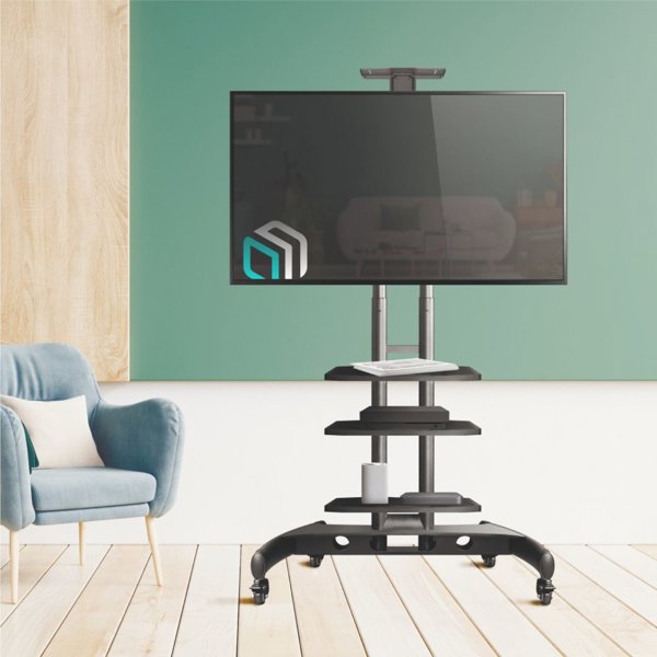 TV SET ACC SHELF MOBILE STAND/BLACK APT1551-B ONKRON