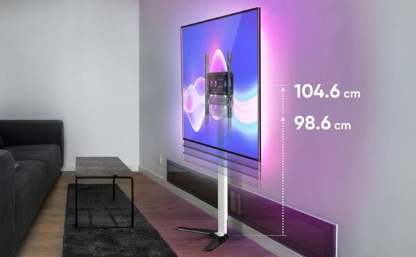 TV SET ACC FLOOR STAND /26-65"/WHITE TS1140-W ONKRON