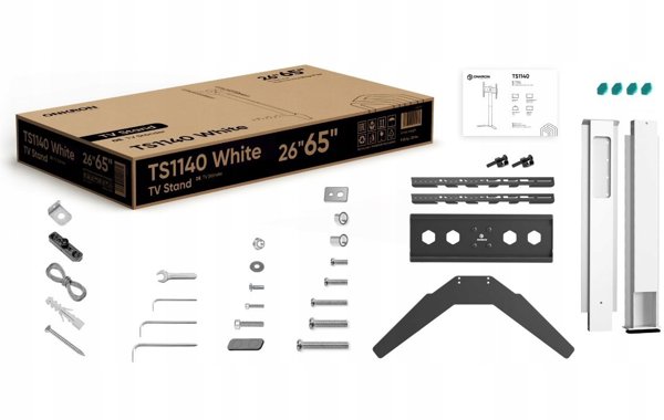 TV SET ACC FLOOR STAND /26-65"/WHITE TS1140-W ONKRON