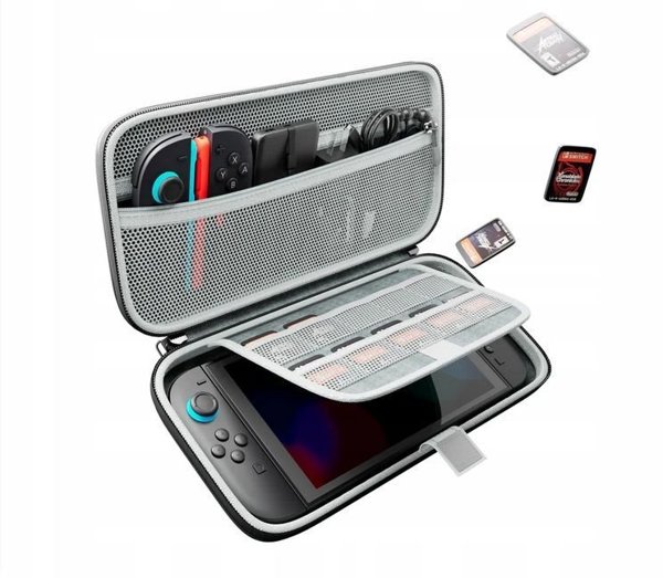 Σκληρή Θήκη Μεταφοράς για Nintendo Switch 2 / G11 Μπεζ με Πράσινο Φερμουάρ