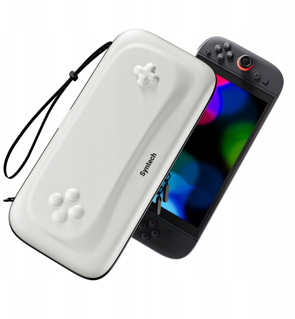 Σκληρή Στερεή Θήκη Μεταφοράς για Nintendo Switch 2 / G11 Λευκή με Μαύρη Ταινία