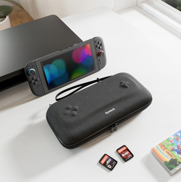 Σκληρή Στερεή Θήκη Μεταφοράς για Nintendo Switch 2 / G11 Λευκή με Μαύρη Ταινία