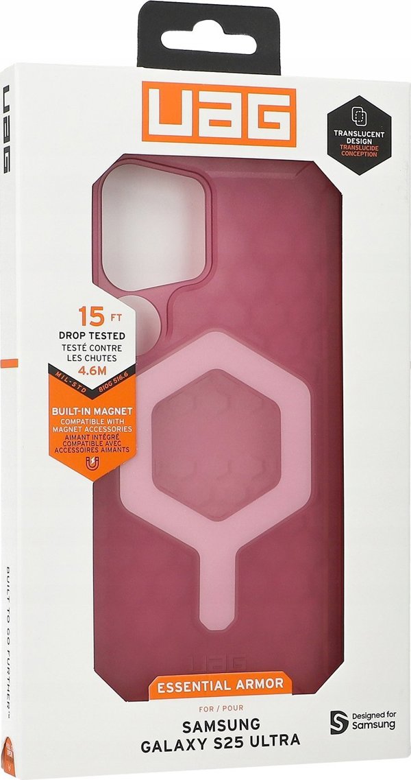 UAG Urban Armor Gear Θήκη ESSENTIAL ARMOR MAGNET με Ενσωματωμένο Μαγνητικό Μηχανισμό για SAMSUNG S25 Ultra 5G berry