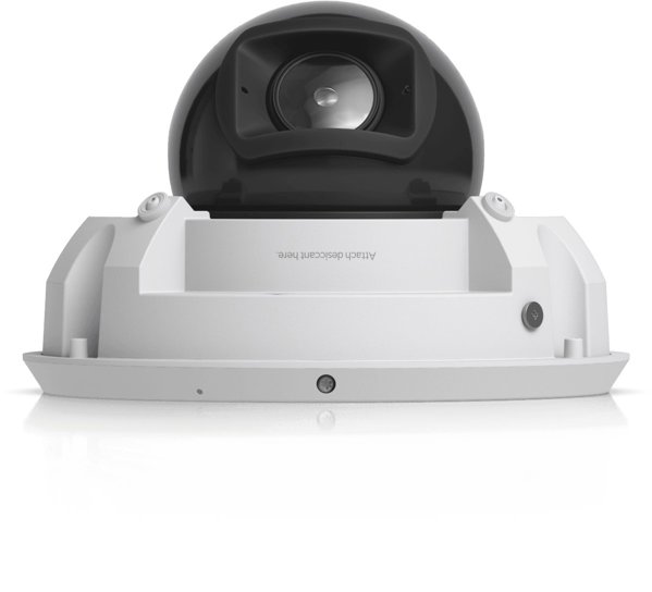 UBIQUITI UVC-G6-Pro-Dome-W All-weather vandal-proof 4K PoE+ camera with a Multi-TOPS AI engine, 2.36x optical zoom, and a large 1/1.2" CMOS sensor for exceptional low-light clarity and long-range IR night vision