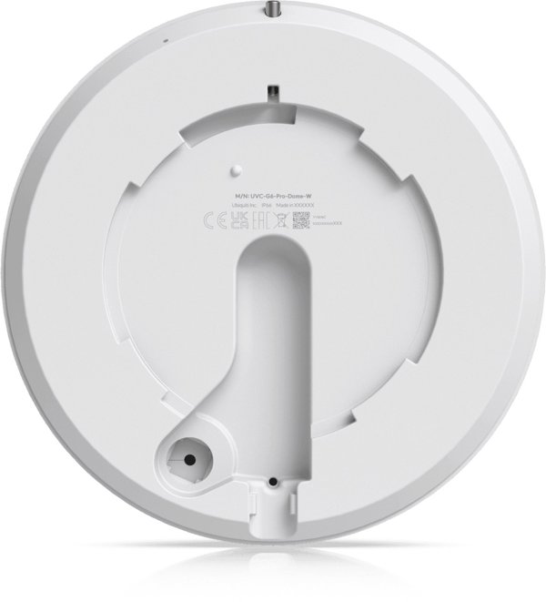 UBIQUITI UVC-G6-Pro-Dome-W All-weather vandal-proof 4K PoE+ camera with a Multi-TOPS AI engine, 2.36x optical zoom, and a large 1/1.2" CMOS sensor for exceptional low-light clarity and long-range IR night vision