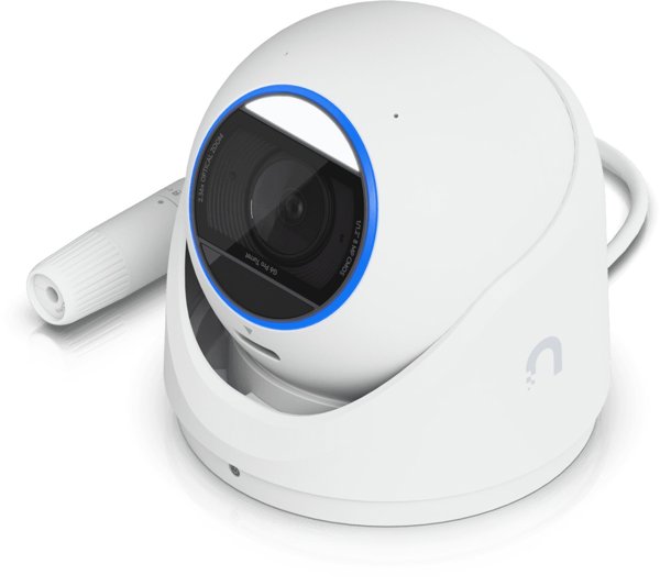 Ubiquiti UVC-G6-Pro-Turret-W All-weather tamper-resistant 4K PoE+ camera with a Multi-TOPS AI engine, 2.36x optical zoom, and a large 1/1.2" CMOS sensor for exceptional low-light clarity and long-range IR night vision