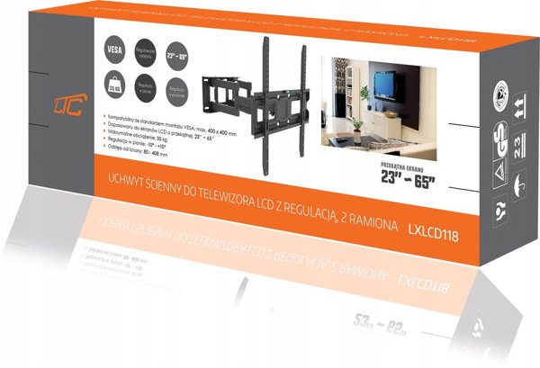 Επιτοίχια Βάση για LCD 37-99" με Ρυθμιζόμενους 2 Βραχίονες