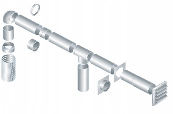 Uchwyt kanalu okraglego fi 100mm bialy KO100-7
