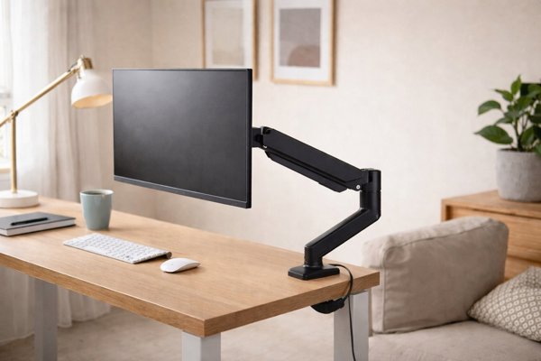 UCHWYT DO 1 MONITORA LED/LCD 13-32" UM-115 ART WSPOMAGANIE GAZOWE 2-10kg ECO