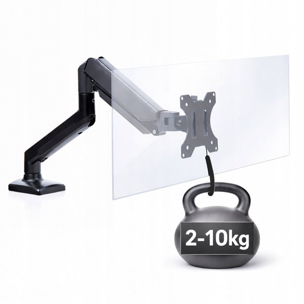UCHWYT DO 1 MONITORA LED/LCD 13-32" UM-115 ART WSPOMAGANIE GAZOWE 2-10kg ECO