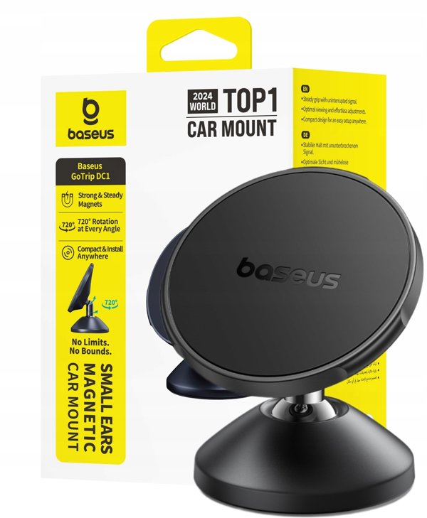 Μαγνητική βάση Baseus GoTrip DC1 συμβατή με MagSafe για τζάμι/ταμπλό - μαύρη