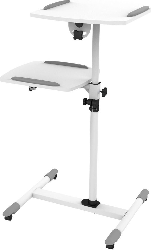 Vivolink VLPS100 Καρότσι Προβολέα Δαπέδου, Λευκό, 850mm, από MDF και Ατσάλι