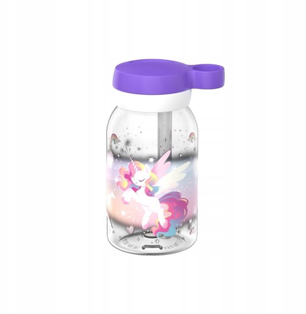 U-grow Παιδικό Μπουκάλι με Καλαμάκι Campus 450ml Unicorn Glow 107480065411