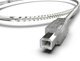 Ugreen IPR-01 Καλώδιο USB 2.0 Type-A σε Type-B, 1.5m, Διάφανο