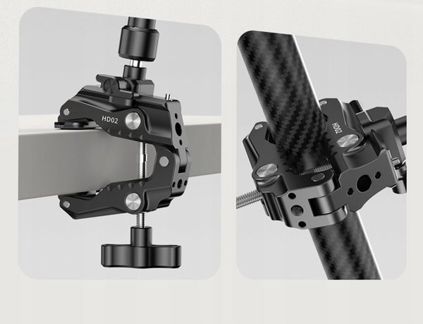 Ulanzi Zacisk Uchwyt Klips Imadlo Crab Clamp Gwint 1/4" I 3/8" Do Magic Arm Ulanzi HD02 T099