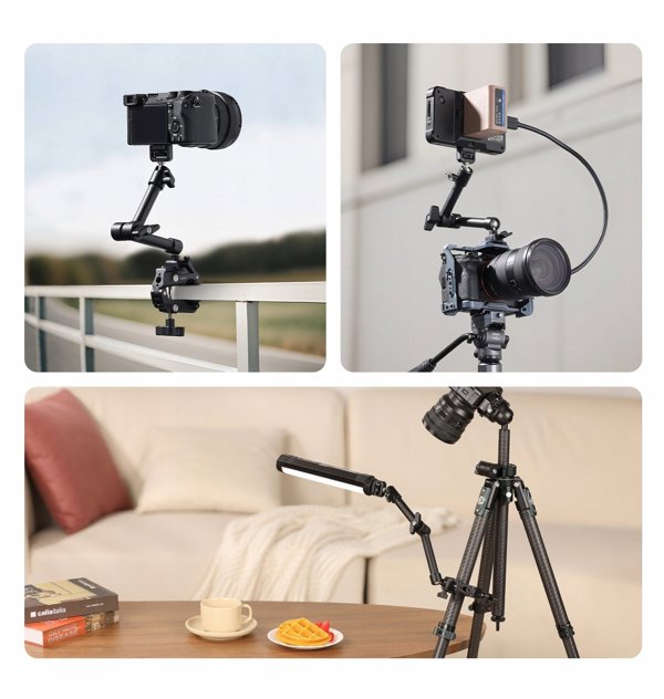 Ulanzi Zacisk Uchwyt Klips Imadlo Crab Clamp Gwint 1/4" I 3/8" Do Magic Arm Ulanzi HD02 T099
