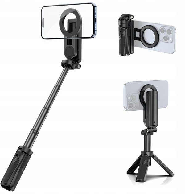 Ulanzi JJ-03S MagSafe Βάση & Selfie Stick για Smartphone με Bluetooth Remote, Περιστροφή 360°