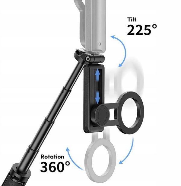 Ulanzi JJ-03S MagSafe Βάση & Selfie Stick για Smartphone με Bluetooth Remote, Περιστροφή 360°