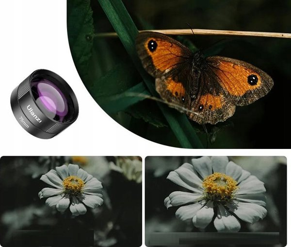 Ulanzi 75mm Macro Φακός για Smartphone - Επαγγελματικός Φακός Μακροφωτογραφίας για Κινητό (CL-003 / F009)