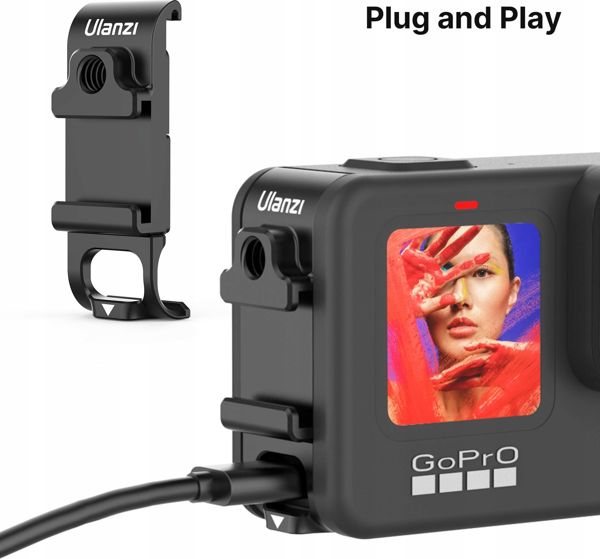 Ulanzi G9-6 Προστατευτικό Κάλυμμα Μπαταρίας για GoPro Hero 9 Black με Θύρα USB-C, Υποδοχή ISO & Σπείρωμα 1/4"