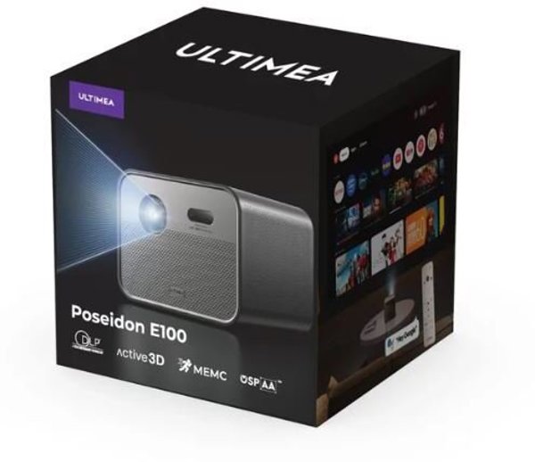 Ultimea Poseidon E100 Προβολέας με τυπική εστίαση 1800 ANSI lumen DLP 1080p (1920x1080) Συμβατότητα 3D Μαύρος