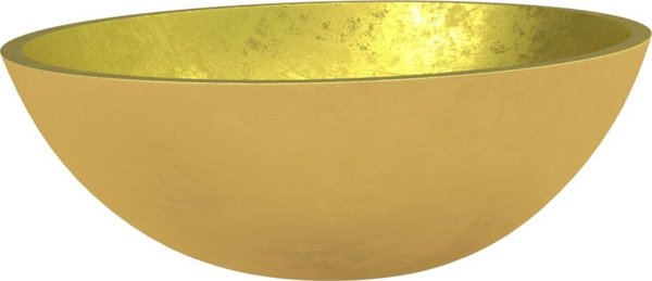 Umywalka szklana 50x37x14 cm zlota