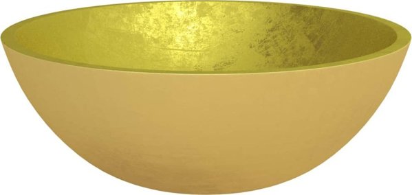 Umywalka szklana 50x37x14 cm zlota
