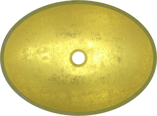 Umywalka szklana 50x37x14 cm zlota